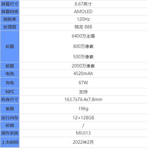 红米k70pro参数配置